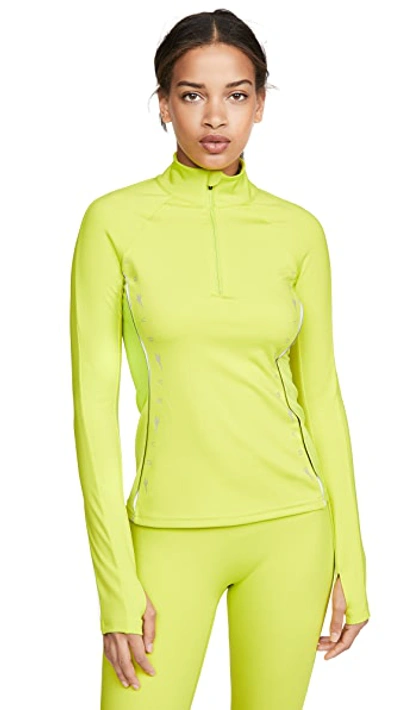 Shop Victoria Beckham Rbk Vb Half Zip Run Jacket In Semi Solar Yellow