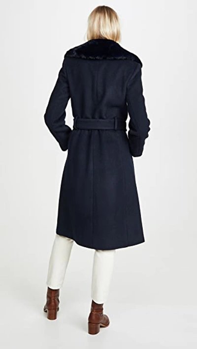 Shop Club Monaco Baylee Coat In Navy