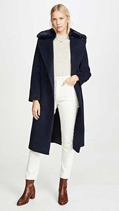 Shop Club Monaco Baylee Coat In Navy