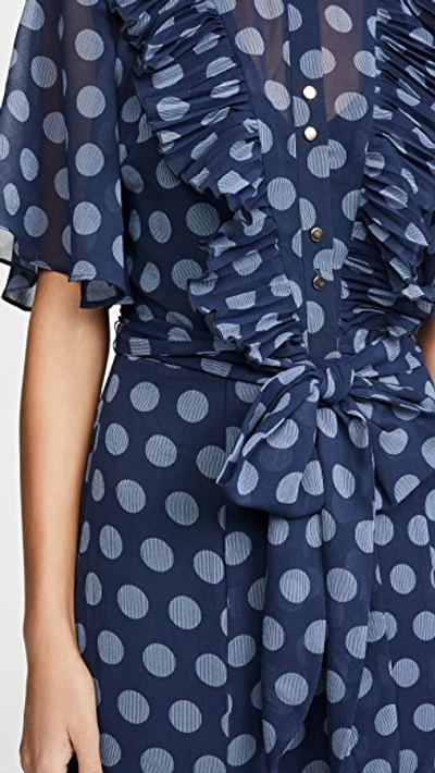 Keepsake Passion Midi Dress In Midnight Polka Dot ModeSens