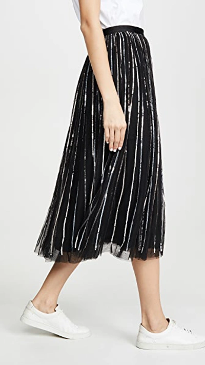 Shop Needle & Thread Shimmer Sequin Midaxi Skirt In Ballet Black