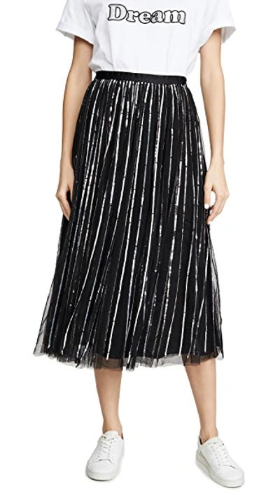 Shop Needle & Thread Shimmer Sequin Midaxi Skirt In Ballet Black