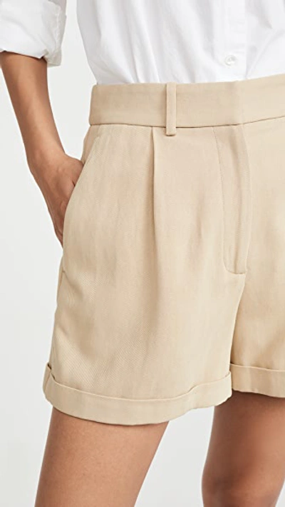 Shop Nili Lotan Napa Shorts In Khaki