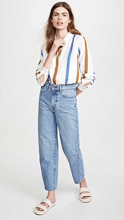 Shop Closed Hailey Button Down Shirt In Multi Color