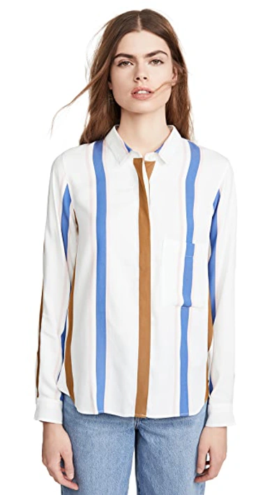 Shop Closed Hailey Button Down Shirt In Multi Color