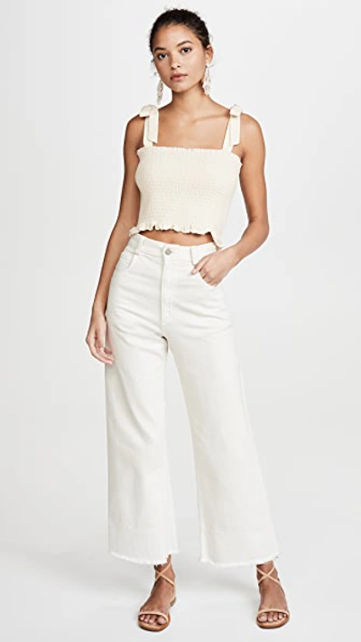 Shop Knot Sisters Hannah Top In Cream