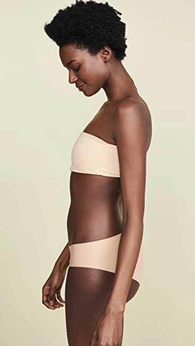 Top Secret Tiny Tube Bandeau Bra In Almond