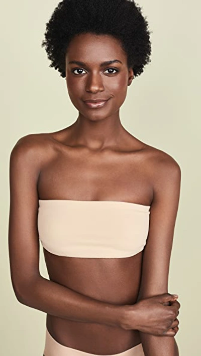Top Secret Tiny Tube Bandeau Bra In Almond