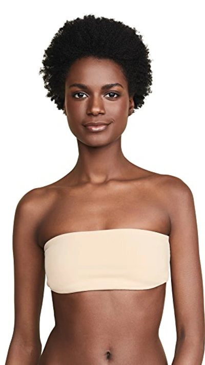 Top Secret Tiny Tube Bandeau Bra In Almond