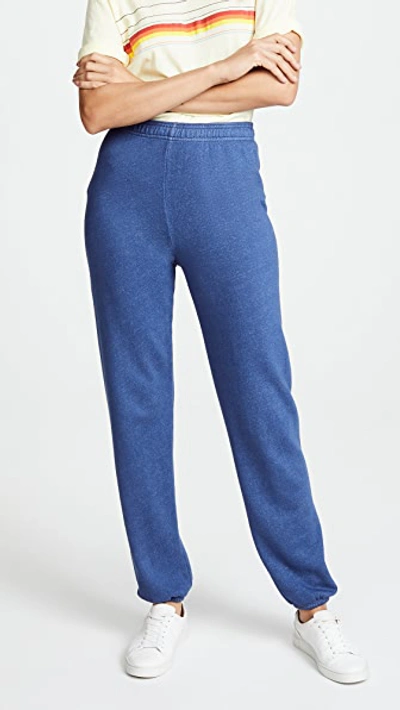 Shop Monrow Vintage Sweatpants In Jean Blue
