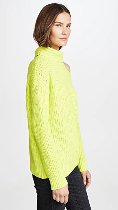 Shop Astr Sepulveda Sweater In Neon Lime