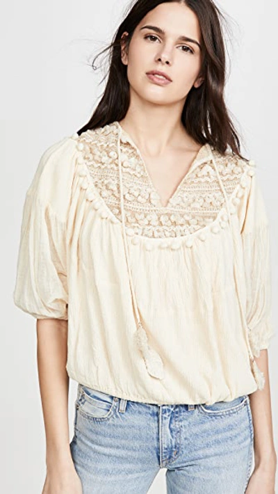 Shop Mes Demoiselles Candide Blouse In Natural