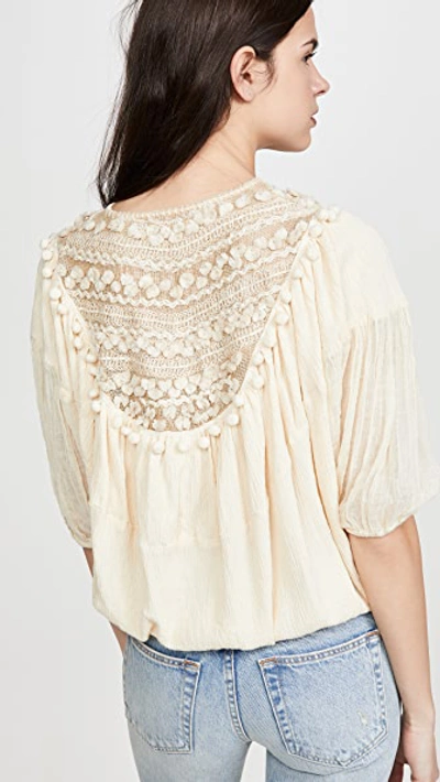 Shop Mes Demoiselles Candide Blouse In Natural