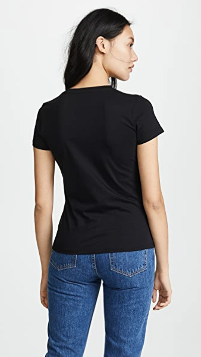 Vince Essential Crew Tee In Black