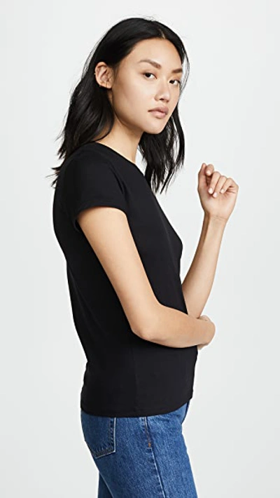 Vince Essential Crew Tee In Black