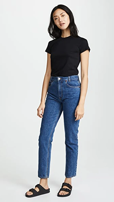 Vince Essential Crew Tee In Black