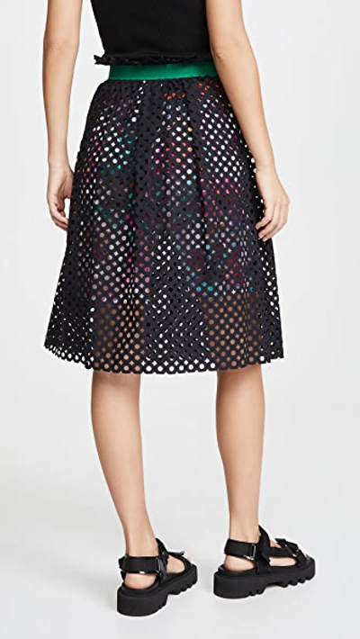 Shop Kolor Net Skirt In Dark Navy