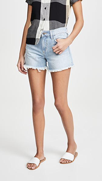 high waist cutoff denim shorts