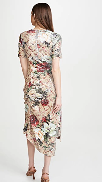 Shop Preen By Thornton Bregazzi Rio Sequined Floral Dress In Osaka Floral Red