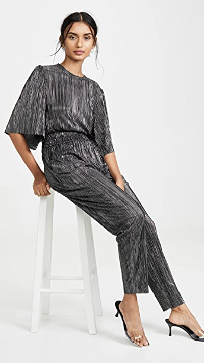 Shop Iro Chimbote Jumpsuit In Black/silver