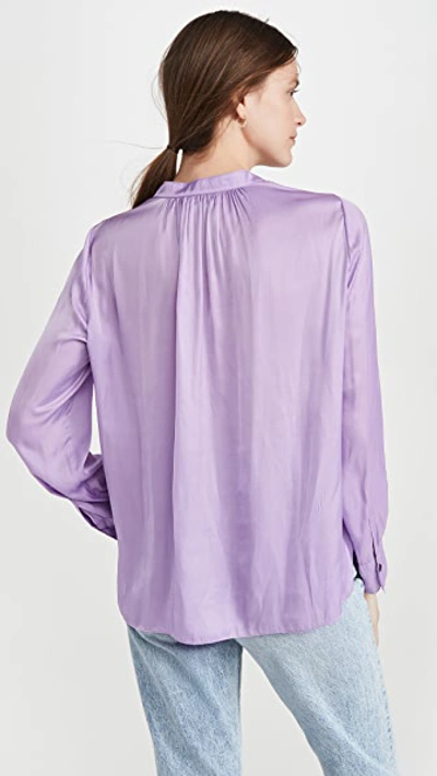 Shop Zadig & Voltaire Tink Satin Tunic In Mauve