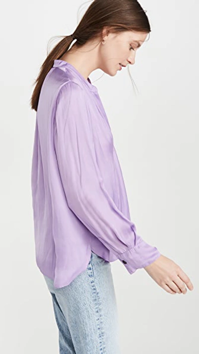 Shop Zadig & Voltaire Tink Satin Tunic In Mauve