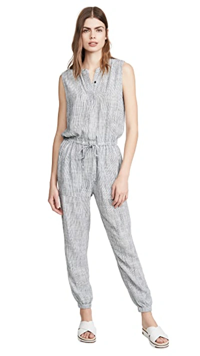 Shop Splendid Brook Jumpsuit In Navy/white