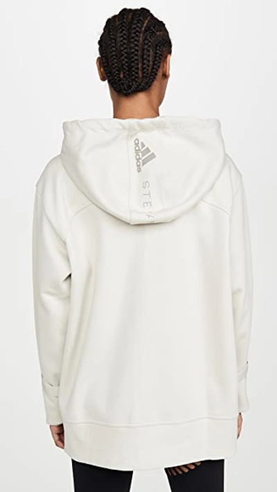 Shop Adidas By Stella Mccartney Oversized Hoodie In Clear Brown