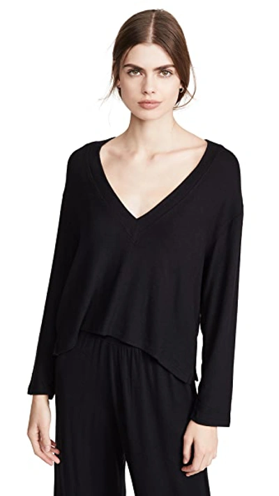 Shop Leset Lori V Neck Sweater In Black