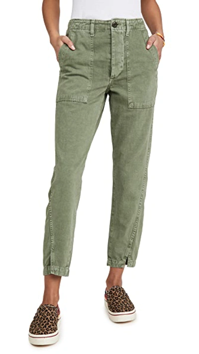 Shop Amo Army Twist Pants In Army Green