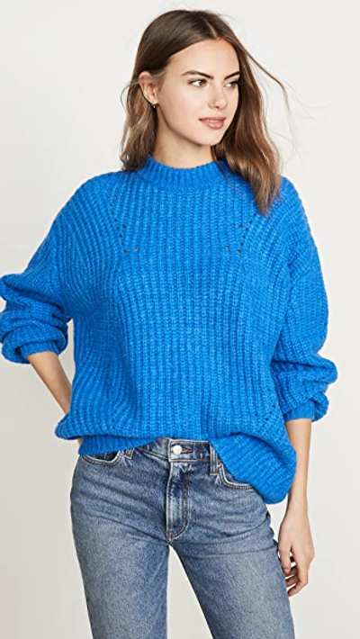 Shop Anine Bing Jolie Alpaca Sweater In Blue