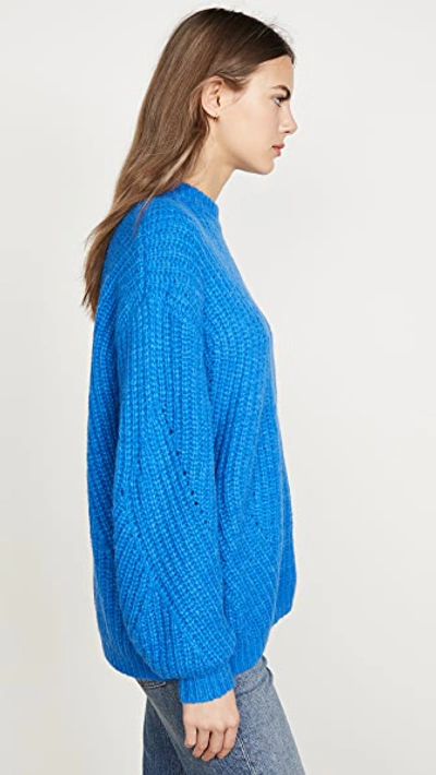 Shop Anine Bing Jolie Alpaca Sweater In Blue