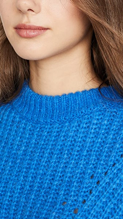 Shop Anine Bing Jolie Alpaca Sweater In Blue