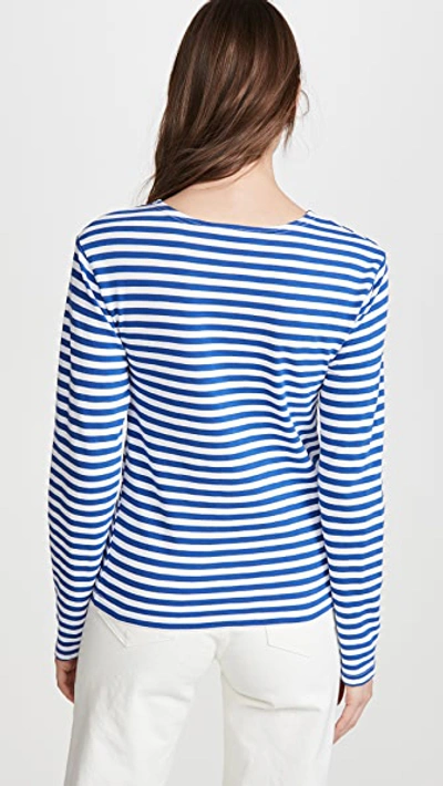 Shop Denimist Striped T-shirt In Blue White Stripe