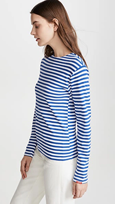 Shop Denimist Striped T-shirt In Blue White Stripe