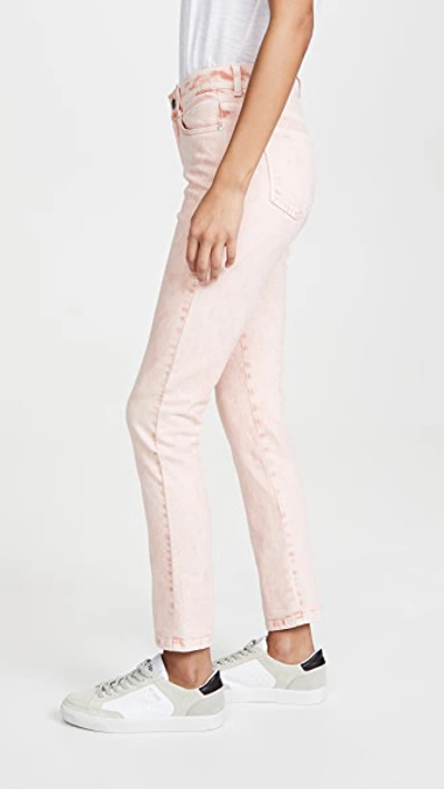 Shop Stella Mccartney Boyfriend Skinny Jeans In Peach Galaxy Wash