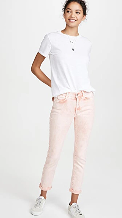 Shop Stella Mccartney Boyfriend Skinny Jeans In Peach Galaxy Wash