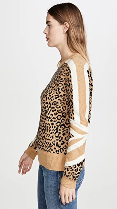 Shop Current Elliott The Duvall Sweater In Camel And Black