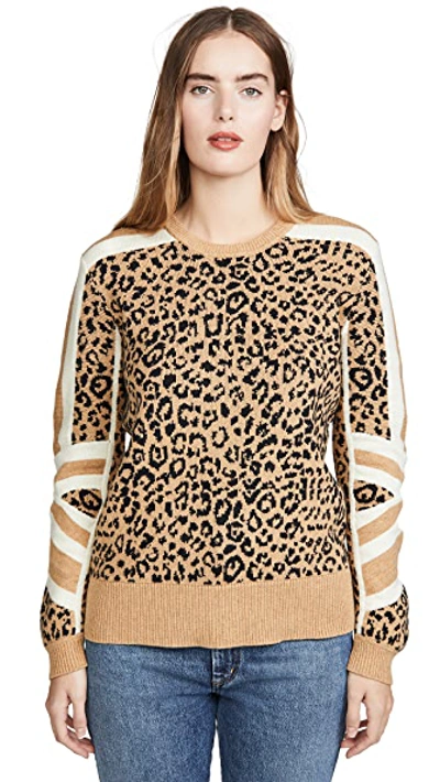 Shop Current Elliott The Duvall Sweater In Camel And Black
