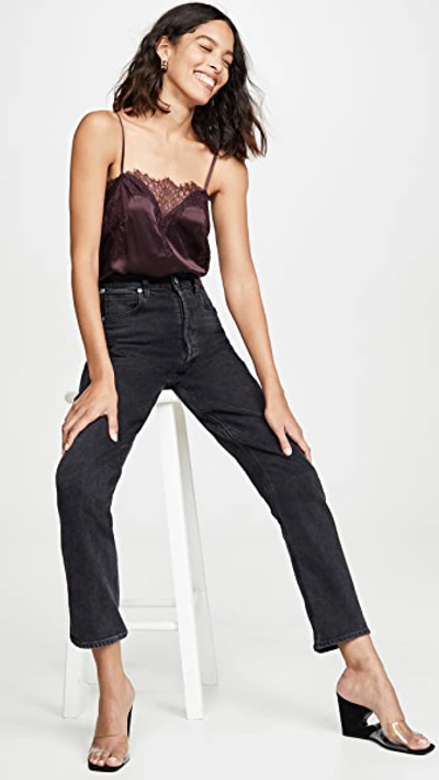 Shop Cami Nyc The Sweetheart Top In Aubergine