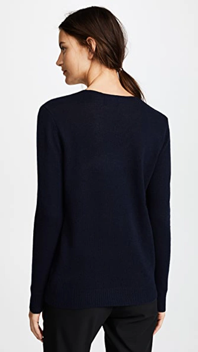 Shop Theory Adrianna Cashmere Sweater In Deep Navy