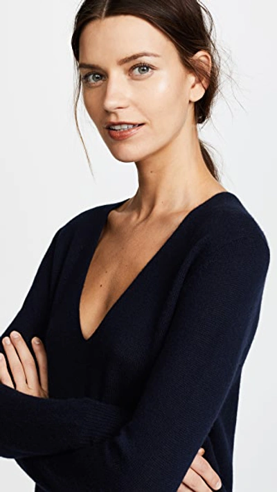 Shop Theory Adrianna Cashmere Sweater In Deep Navy