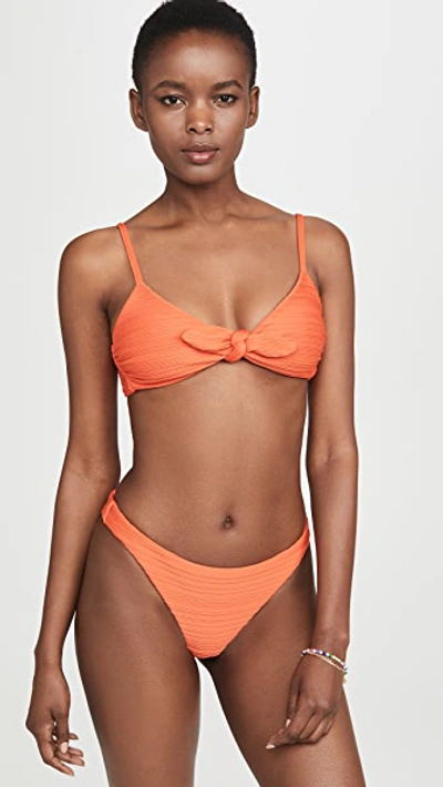 Shop Mara Hoffman Carla Bikini Top In Orange