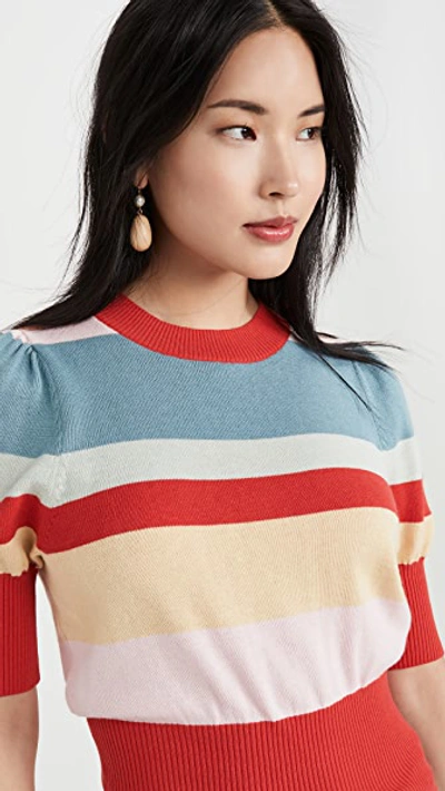 Shop Rachel Antonoff Bijou Sweater In Red/blue Multi