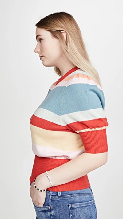 Shop Rachel Antonoff Bijou Sweater In Red/blue Multi