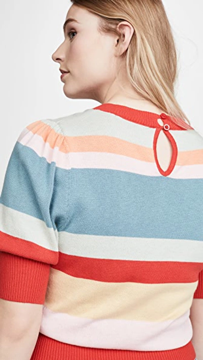 Shop Rachel Antonoff Bijou Sweater In Red/blue Multi