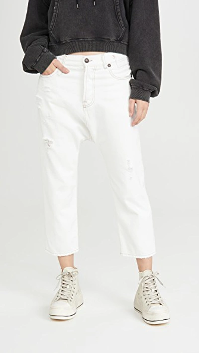 Shop R13 Tailored Drop Jeans In Nora White