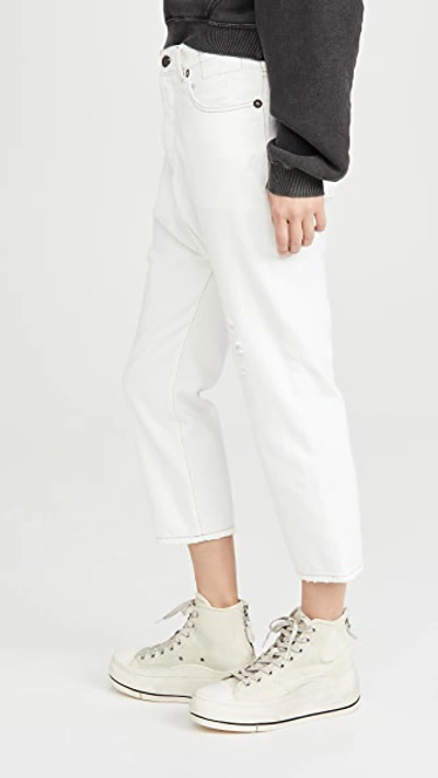 Shop R13 Tailored Drop Jeans In Nora White