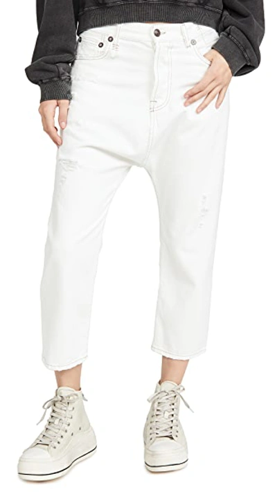 Shop R13 Tailored Drop Jeans In Nora White