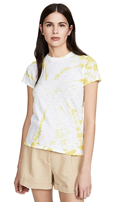 Shop Atm Anthony Thomas Melillo Tie Dye Schoolboy Tee In Canary